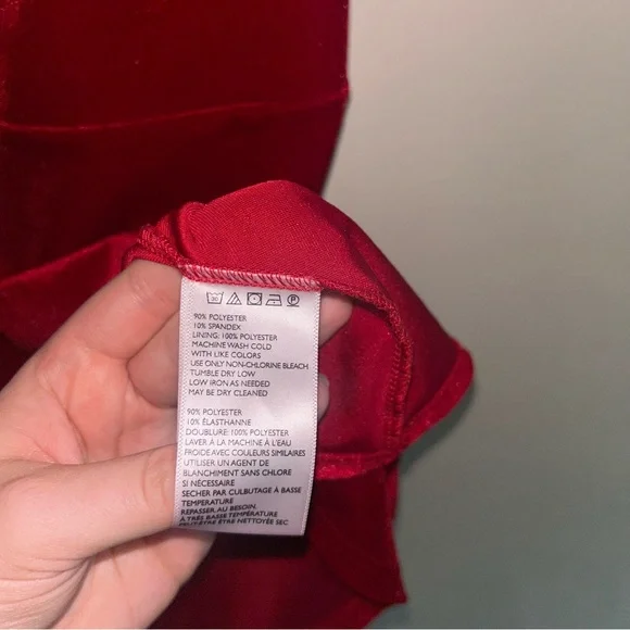 Urban Outfitters Red Velvet Strappy Mini Dress - Picture 3 of 4